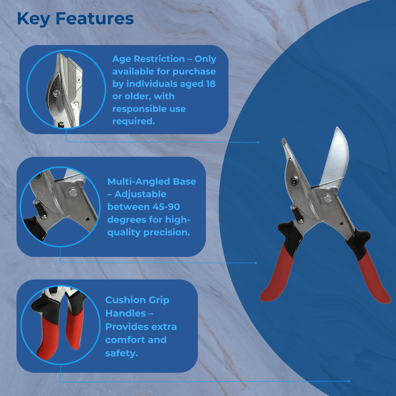 Xpert Gasket Angle Cutter Shears Window Trim Bead Snips SK5 Solid Blade