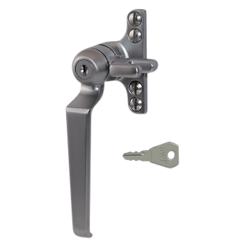 B195 Satin Chrome key locking cockspur window handle