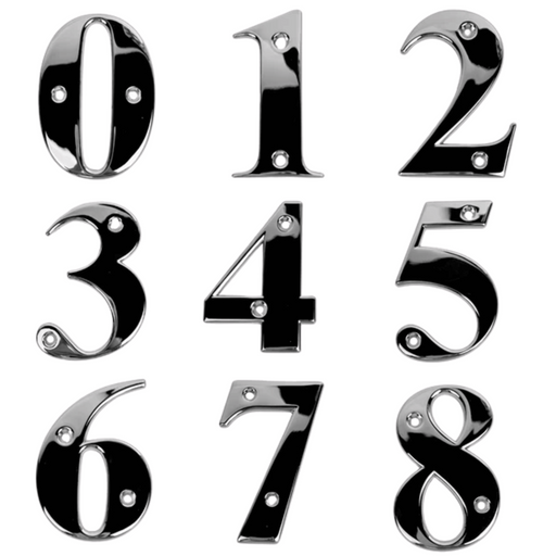 UPVC Door Numbers Chrome