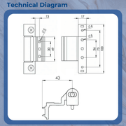 White Replacement Paddock Pendulum Upvc Door 100mm Rebated Butt Hinge 13mm