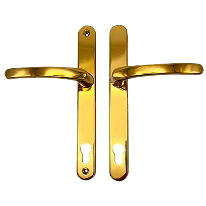 Millenco 117pz Lever Lever UPVC Multipoint Door Handles - 117mm PZ - Sprung - 237mm Screw Centres - 267mm Backplate