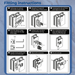 UPVC Double Glazing Door 100mm Flag Hinge Adjustable UPVC 
