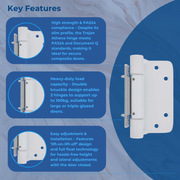 Trojan Athena Composite Door Hinge Slimline Butt Hinge
