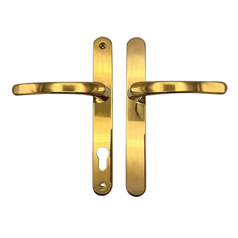 External Blank Lever/Lever uPVC Door Handles – 92mm PZ, Sprung, 215mm Screw Centres for Multipoint Locks