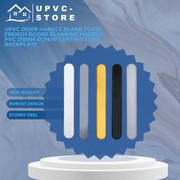 uPVC Door Handle Blank Plate French Doors Blanking Handle PVC 210mm Screw Centres Long Backplate