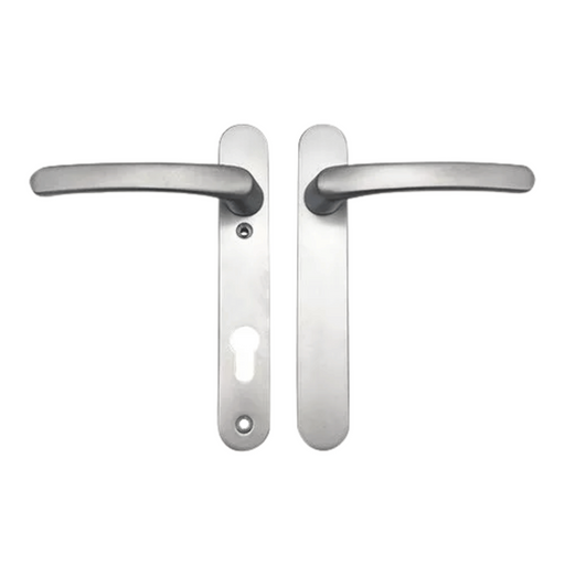 Blank External Lever/Lever uPVC Multipoint Door Handles – 92mm PZ Centres – Sprung Mechanism – 122mm Screw Fixings