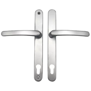Millenco 117pz Lever Lever UPVC Multipoint Door Handles - 117mm PZ - Sprung - 237mm Screw Centres - 267mm Backplate