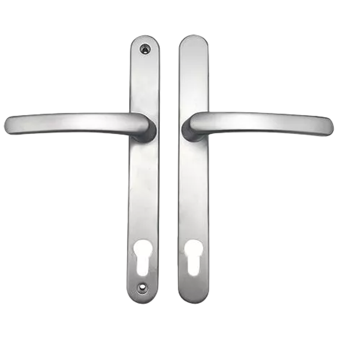 Millenco 117pz Lever Lever UPVC Multipoint Door Handles - 117mm PZ - Sprung - 237mm Screw Centres - 267mm Backplate