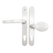 UPVC Offset Lever/Pad Multipoint Door Handles – 95mm/65mm PZ – 200mm Screw Centres – Sprung