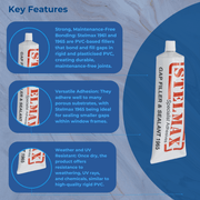 Stelmax 1965 Gap Filler & Sealant 132g Various Colours