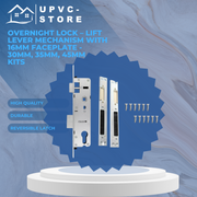 Overnight Lock Lift Lever Mechanism with 16mm Faceplate 30mm, 35mm, 45mm Kits - No Euro Cylinder