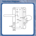 UPVC Offset Lever Pad Multipoint Door Handles – 92/62mm PZ, Sprung, 215mm Screw Centres – Secure uPVC Door Hardware
