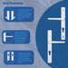  Hoppe Frankfurt Lever Lever UPVC Multipoint Door Handles - 70mm PZ Unsprung 200mm Screw Centres