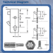 Multipoint Door Lock Refurbishment Kit – 2 Hook Lock Repair Kit – 35mm Backset – Multipoint Lock Repair Set