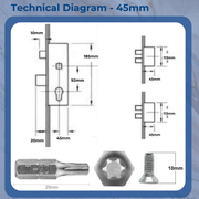 Refurbishment Kit Thunderbolt Split Spindle Version 35mm or 45mm Backset