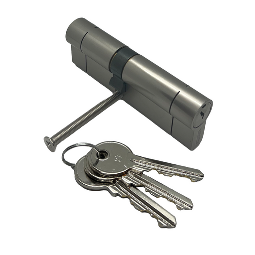 STERLING Euro Cylinder Door Lock uPVC Nickel Silver - Timber Door Barrel 6 Pin 3 Keys