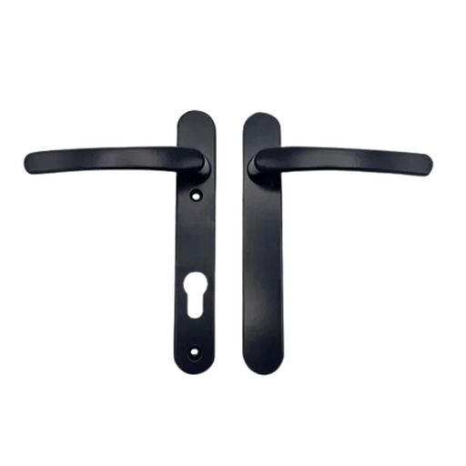 Blank External Lever/Lever uPVC Multipoint Door Handles – 92mm PZ Centres – Sprung Mechanism – 122mm Screw Fixings