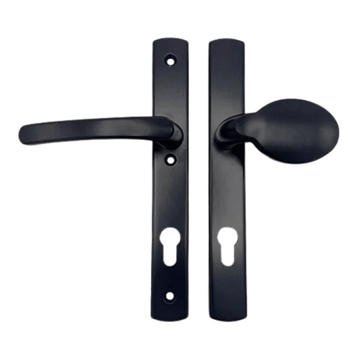 UPVC Lever Moveable Pad Multipoint Door Handles – 92mm PZ Centres – 215mm Screw Fixings – Sprung Handle with 3x Fixings – Replacement for uPVC Doors