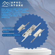 ERA Multipoint Door Lock – Split Spindle with Latch, Deadbolt, 2 Large Hooks & 2 Rollers – Option 2 (730mm Top Hook to Spindle)