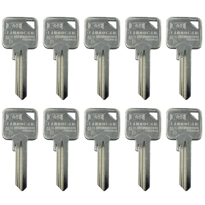 Security Key 6 pin key blanks 1 Star ES Grade 6 1600C60