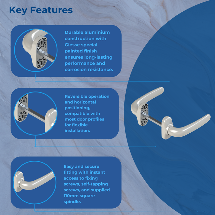 Stylish Prima Plus Door Handle for uPVC & Composite Doors