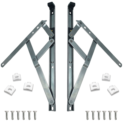 uPVC Universal Window Hinge Kit Double Glazing Friction Stay PVC 13mm 17mm Stack 8 10 12 16 20 24 inch
