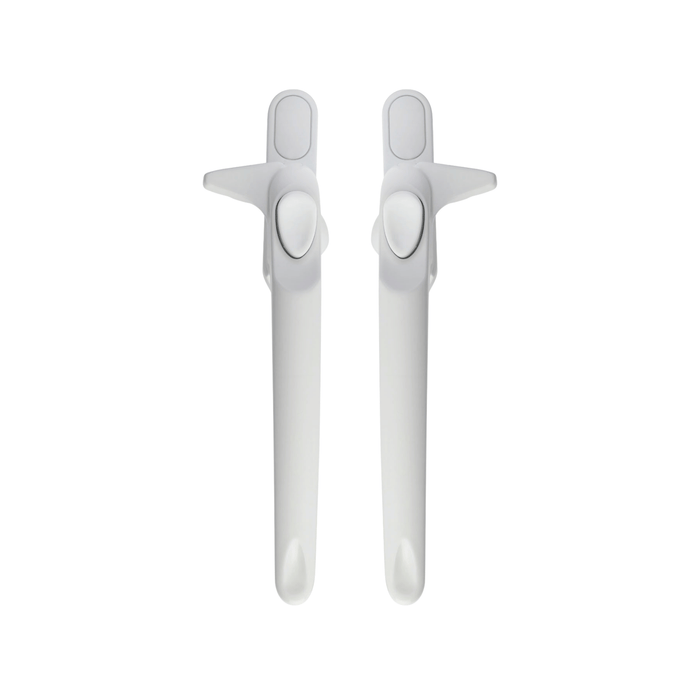Ellbee Non Locking Cockspur uPVC Window Handle Cockspur Window Handle White Double Glazed 21mm Backset - New Design