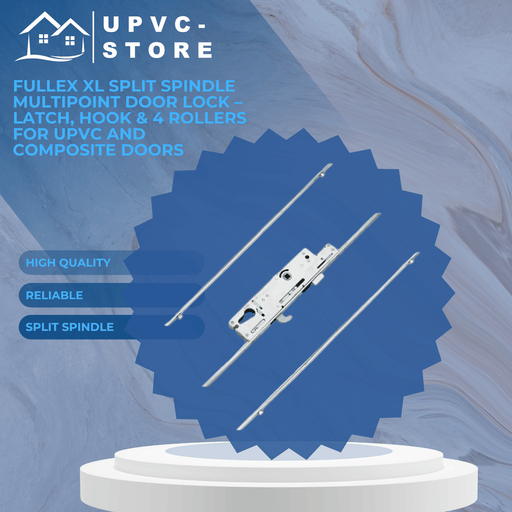 Fullex XL Split Spindle Multipoint Door Lock – Latch, Hook & 4 Rollers for uPVC and Composite Doors
