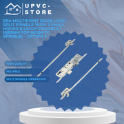 ERA Multipoint Door Lock – Split Spindle with 2 Small Hooks & Latch Deadbolt (680mm Top Hook to Spindle) – Option 3