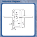 Lever Lever uPVC Multipoint Door Handles – 48mm PZ Centres – Sprung Mechanism – 160mm Fixing Screw Centres