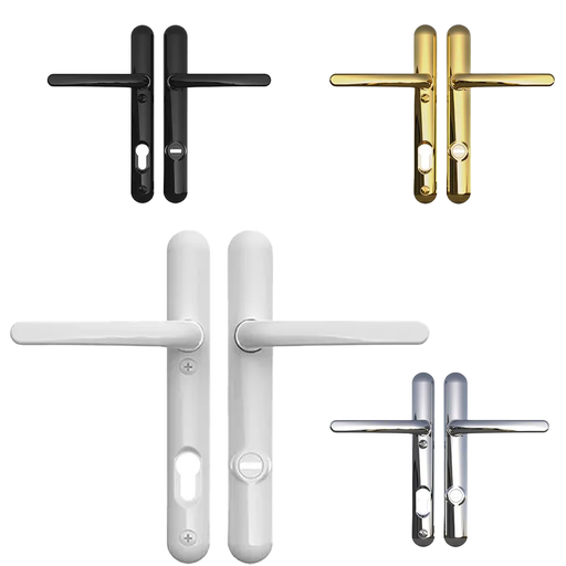 Brisant Secure Ultion TS007 2* Lever Lever UPVC Multipoint Door Handles - 92mm PZ Sprung 122mm Screw Centres