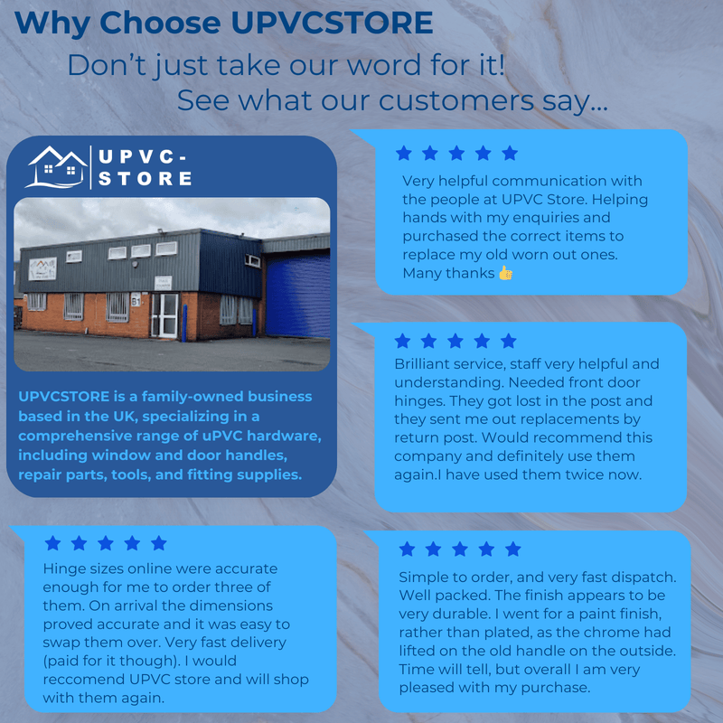 uPVC Universal Window Handle Cranked Double Glazing Locking Espag Replacement