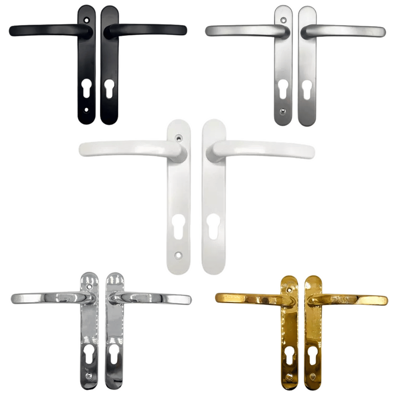 White Avocet Roto Door Handle 92pz 163mm Screw Fix Retro Replace Match