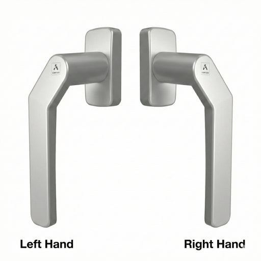 Cortizo Acodada Window Handle – Offset for Sliding Windows (7mm Spindle)