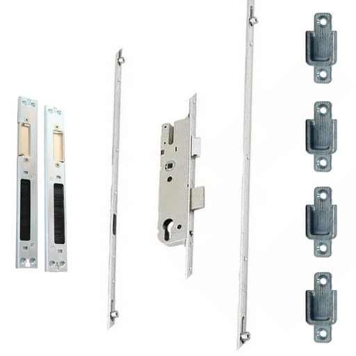 4 roller universal UPVC Door Kit 92pz multipoint with keep 16mm Faceplate 35mm backset