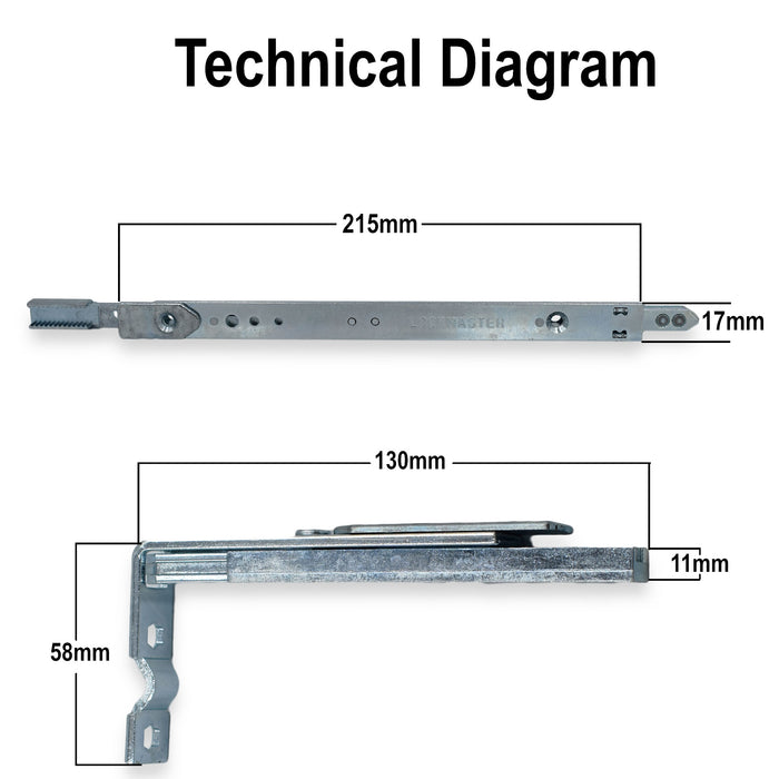 Shoot Bolt Lock Extension Set Yale Paddock Lockmaster UPVC French Patio Doors