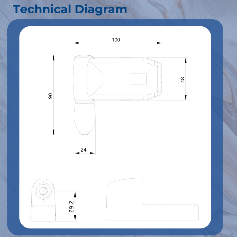 UPVC Double Glazing Door 100mm Flag Hinge Adjustable UPVC