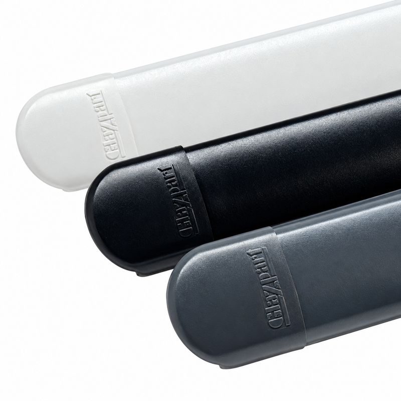 Glazpart AluVent finish close-up: white, anthracite and black
