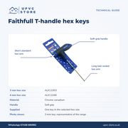 Faithfull T-Handle Hex Keys — 3mm & 4mm