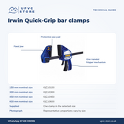 Irwin Quick-Grip Bar Clamps — 150mm to 600mm