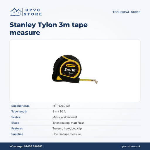 Stanley Tylon Tape Measure 3m / 10ft