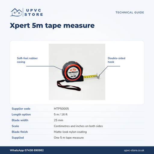 Xpert Retractable Tape Measure 5m