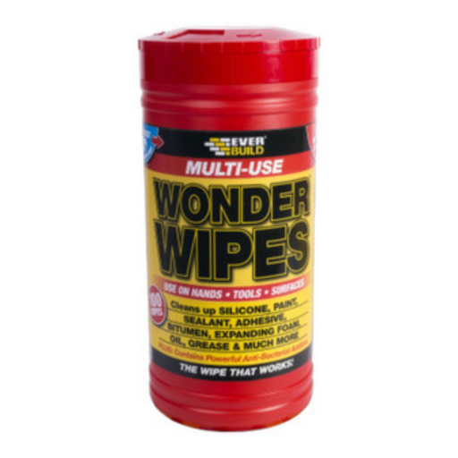 Everbuild Wonder Wipes Multi-Use Cleaning Wipes – Tub of 100