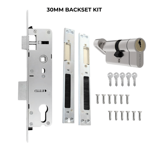 Overnight Lock Lift Lever Mechanism with 16mm Faceplate 30mm, 35mm, 45mm Kits 