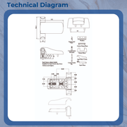 Anchorage Heavy Duty High-Security uPVC Flag Door Hinge Step Height 16.5 -21mm Adjustable & Durable Hinge for External Doors