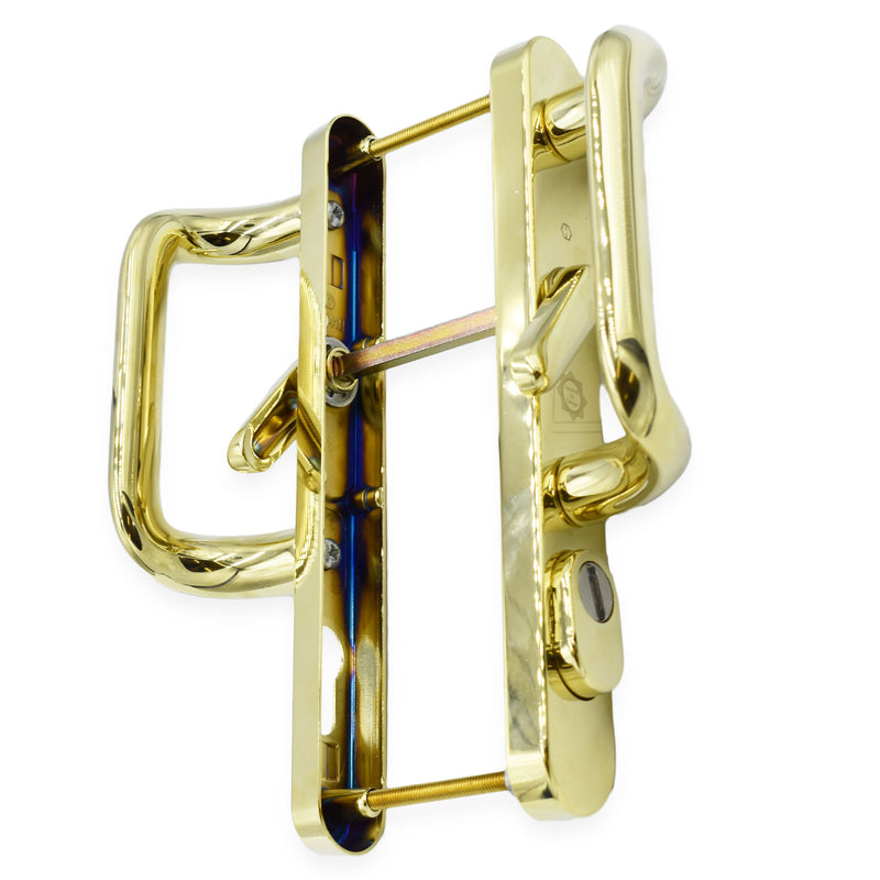 Hoppe High Quality Pas 24  Upvc Sliding Patio Door Handle GOLD 92mm Centres 215mm Fixings