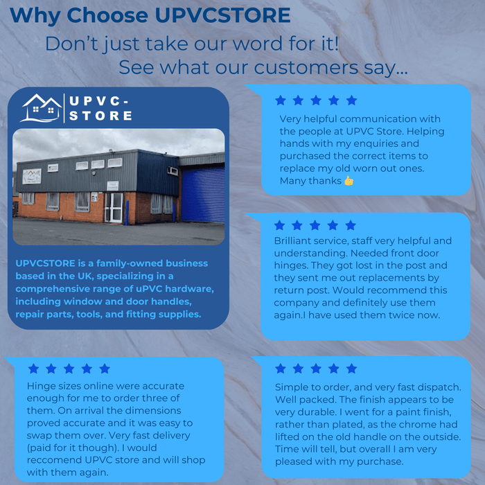 uPVC Universal Window Handle Cranked Double Glazing Locking Espag Replacement