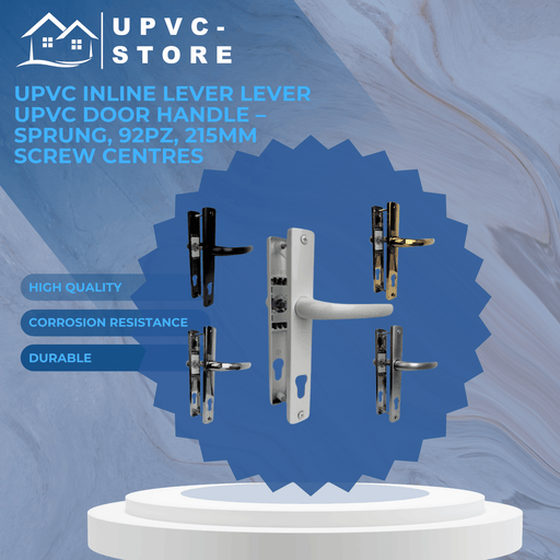 UPVC Inline Lever Lever uPVC Door Handle – Sprung, 92PZ, 215mm Screw Centres