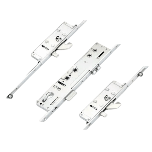 Lockmaster Multipoint Door Lock – 2 Hooks, 2 Anti-Lift Pins, 2 Rollers, Latch & Deadbolt –  Double Spindle Operation (720mm Top Hook to Spindle Distance)
