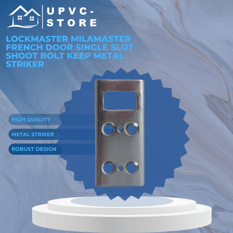 Lockmaster Milamaster French Door Single Slot Shoot Bolt Keep Metal Striker